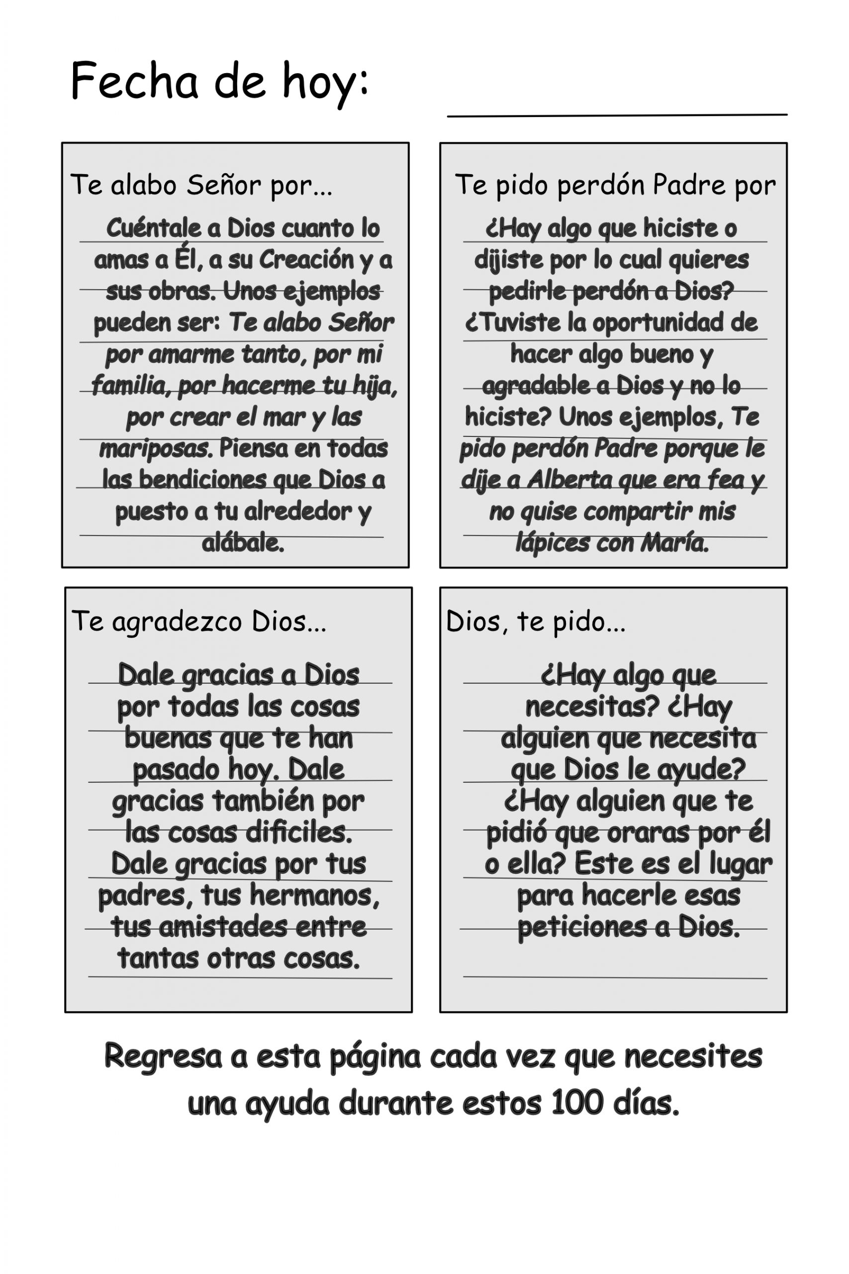 prayer journal in spanish